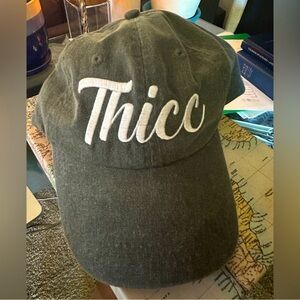 Grey Baseball Cap “Thicc”